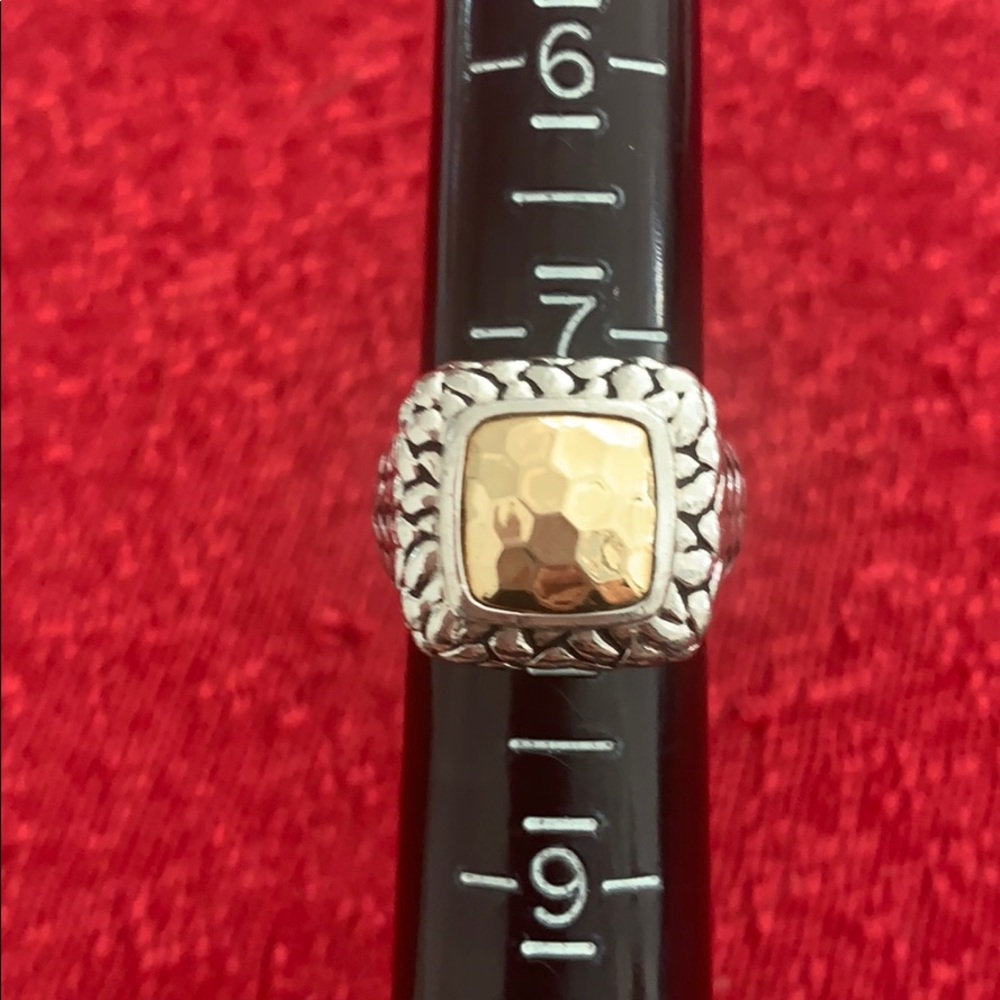 Two tone sterling ring